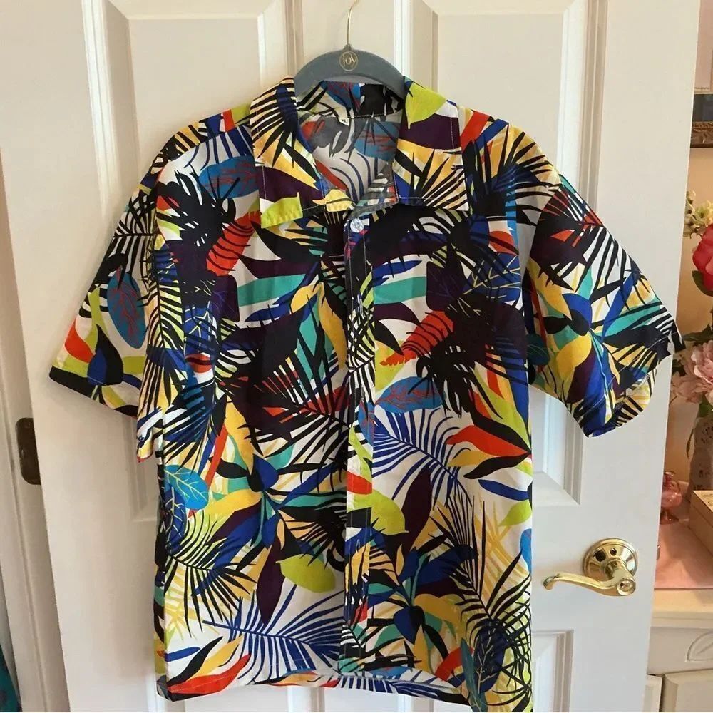 EUC Tropical Print Men's Short-SleeveāShirt